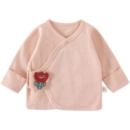 Premie Side Snap Baby Shirt for Preemie Baby, Purcotton Side Snap Tees for Newborn Baby Girls&Boys