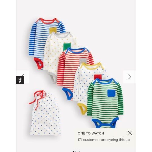 Striped 5 Pack Bodies-Multi Stripes/Stars | Boden USA