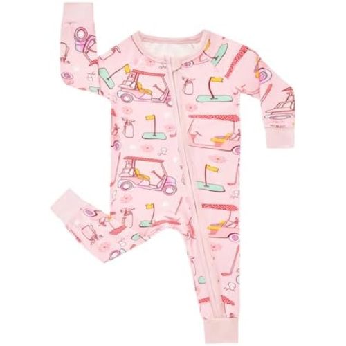 MOSSRIVER Bamboo Viscose Baby Long Sleeve Romper, Cute Pumpkin Prints Zipper Footless Jumpsuit, Toddler One-Piece Outfits
