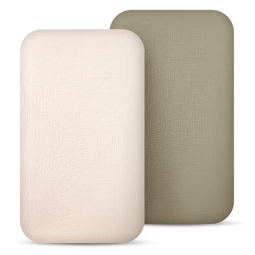 lulumoon Muslin Bassinet Sheets for Baby: Soft Bedside Sleeper Bassinet Fitted Sheets for Boys and Girls