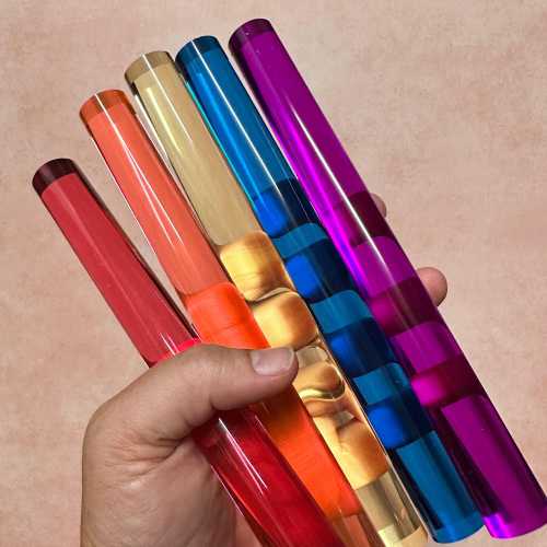 Clay Rolling Rod Acrylic Rods in Rainbow Colors polymer roller