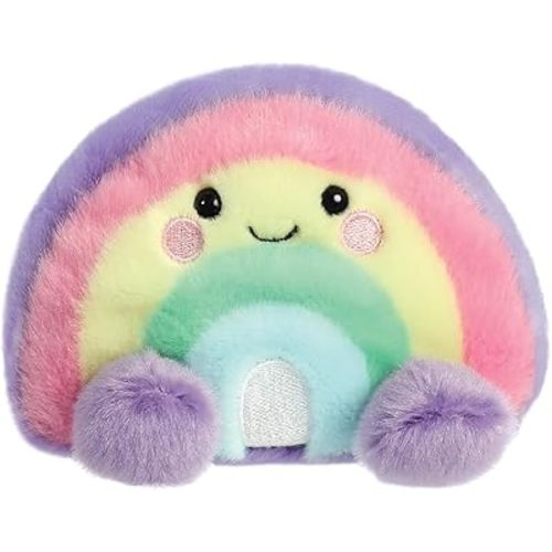 Aurora, 33577, Palm Pals Vivi Rainbow 5In, Soft Toy, Pink, Purple, Yellow