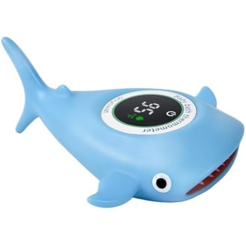 Mini LED Baby Bathtub Thermometer, Floating Whale Toy - Baby Bath Safety Alarm, Three-Color Temperature Display, Waterproof Temperature Detector, Floating Toy, Household Cleaning kit