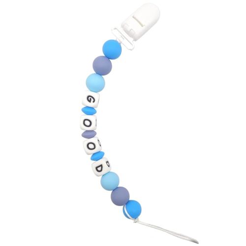 Personalized Name Pacifier Clip Pacifier Holder for Girls Boys (Blue)