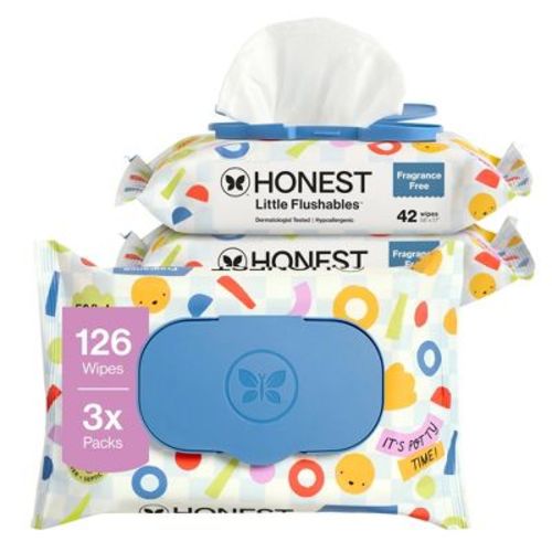 The Honest Company Little Flushables Baby Wipes - 126ct: Whole Body, Unscented