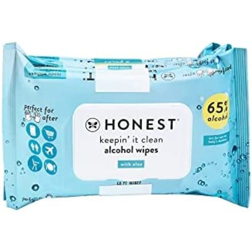 The Honest Company Sanitizing Alcohol Wipes, Unscented, 50 Count (Pack of 3)