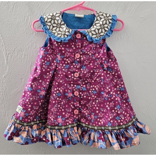 Wild Flowers Clothing Baby Girls 12 Months Floral Buttons Ruffles Cottagecore