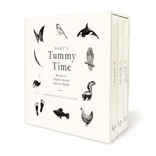 Baby's Tummy Time Book Box Set: A 3-Book Box Set of High-Contrast Art for Visual Stimulation at Tummy Time (Tabitha Paige Children's Book Series)