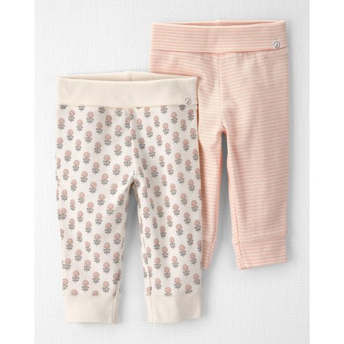 Baby Girl 2-Pack Organic Cotton Grow-With-Me Joggers - Little Planet | Carter's