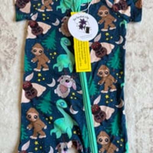 The Twisted Lily Cryptids Shortie Romper 12-18 NWT