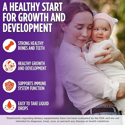 Wellements Baby Organic Vitamin D Drops for Infants & Toddlers (90-Day Supply) - Certified Newborn+ Liquid Vitamin D3 Drops, Support Healthy Growth & Bone Development 400 IU per Drop (1 Drop Daily)