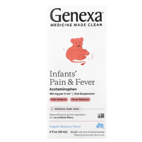 Genexa, Infants' Pain & Fever, Organic Cherry, 160 mg, 2 fl oz (59 ml)