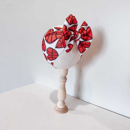 Basketball Big Bow Headband: Soft & Stretchy Sports Hair Bow