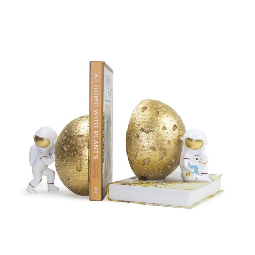 APPENIN WINTER PARK CORP Heavy Duty Astronaut Bookends, Space-Themed Book Ends For Kids Room & Nursery Decor, Gold Moon Book Stoppers To Hold Books, Decorative Bookends For Shelves, Ideal For Boys And Girls | Wayfair