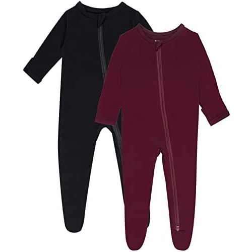 GUISBY Pajamas for Baby Boys & Girls, Infant Onesie with Mitten Long Sleeve Footed Pjs