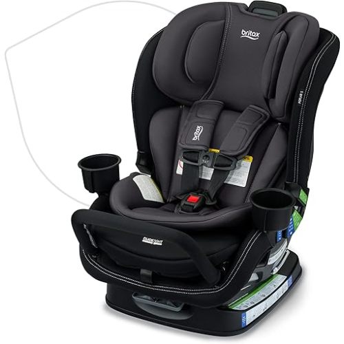 Britax Poplar S Convertible Car Seat, 2-in-1 Car Seat with Slim 17-Inch Design, ClickTight Technology, Stone Onyx