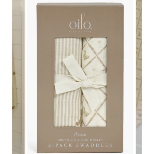 2-Pack Organic Cotton Muslin Swaddle Blankets