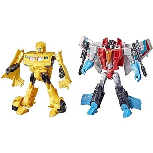 Transformers Toys Heroes and Villains Bumblebee and Starscream 2-Pack Action Figures - for Kids Ages 6 and Up, 7-inch (Amazon Exclusive)