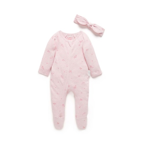 Zip Growsuit & Headband Set, Newborn