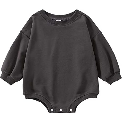 Baby Boy Girl Bubble Shirt Romper Outfit Short Sleeve Summer Bodysuit Top Newborn Oversized Crewneck Jumpsuit