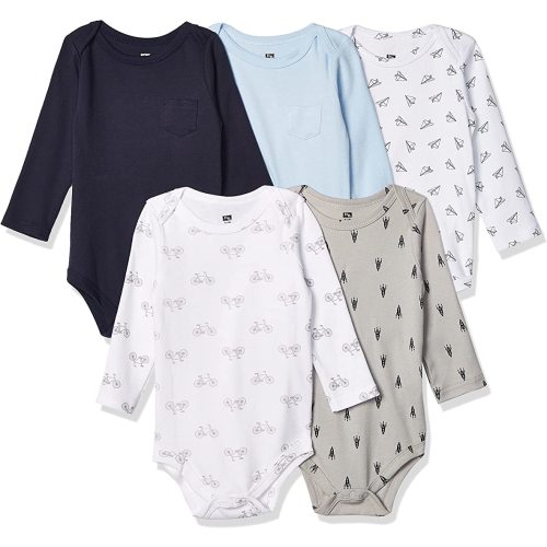 Hudson Baby unisex-baby Cotton Long-sleeve Bodysuits
