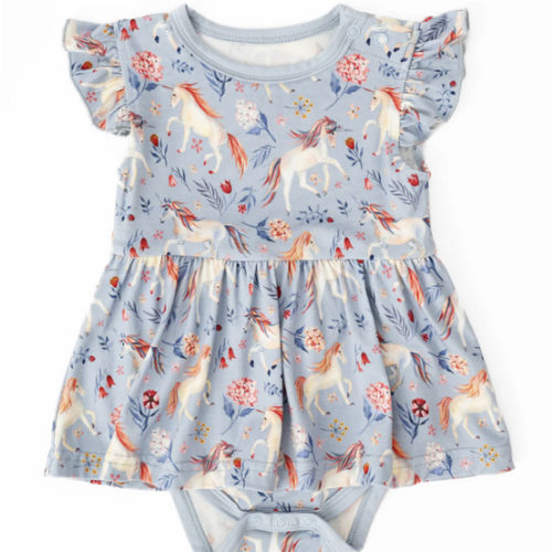 Unicorns Baby Flutter Dress – Little Crowns & Capes