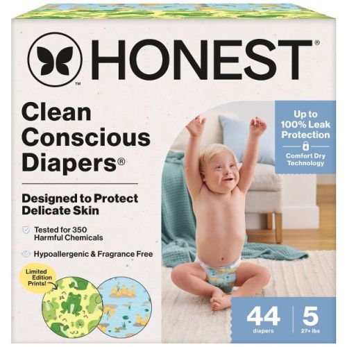 The Honest Company Clean Conscious Diapers UR Ribbiting & Waddle It Be - Size 5 - 44ct