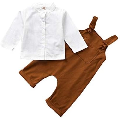 Unutiylo Baby Boys Clothes for Gentleman Outfits,Toddler Overalls Baby Suspender Pants and Bodysuit Romper
