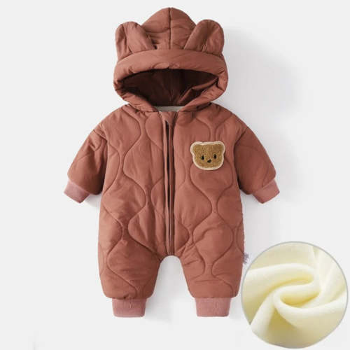 Toddler Unisex Playful Winter Hooded Jumpsuit