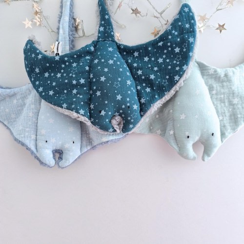MANTA RAY Baby Comforters, STINGRAY Animal Loveys, Double Gauze Cotton Ocean Toy, Cuddle Soft Sea Animal, Doudou Stingray, New Baby Gift - Etsy