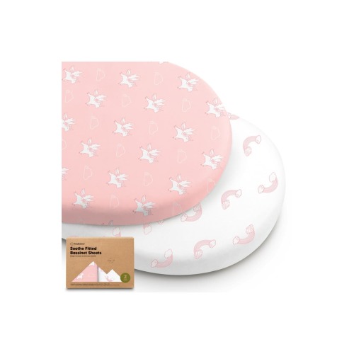 2-Pack Soothe Fitted Bassinet Sheets