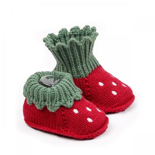 Baby Boy Girl Knitted Booties Soft Sole Warm Walking Shoes | Cute cozy knit ankle booties for winter fall, lightweight soft sole, warm breathable, for daily wear baby shower photo props