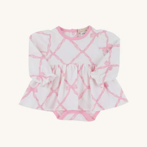 Long Sleeve Daisy's Diaper Cover Dress - Belle Meade Bow