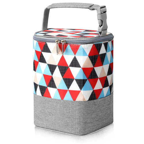 TITOUMI Baby Bottle Insulated Tote Bags, Insulated Breastmilk Bag, Baby Bottle Warmer Insulated Cooler Bag, Fits up to 4 Large 8Oz Bottles, Baby Bottle Cooler Bag for Nursing Mom Daycare Travel