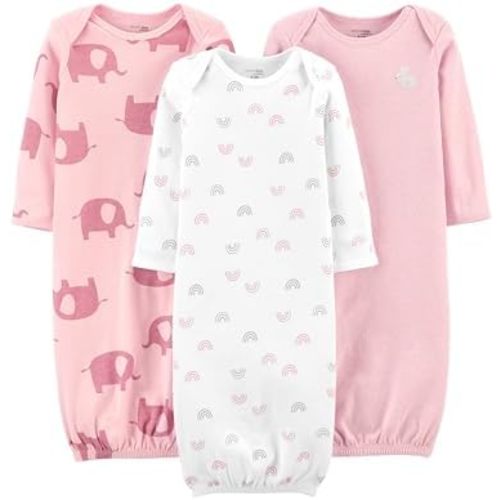 Simple Joys by Carter's Baby Girls' 3-pack Cotton Sleeper Gown