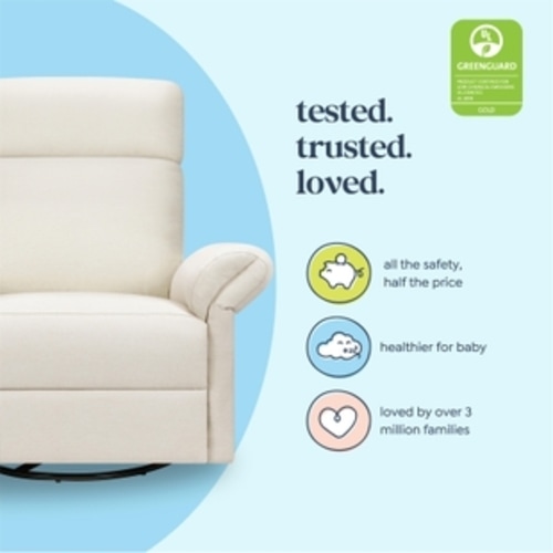 Frosted Gray DaVinci Suzy Flex Manual Swivel Glider Recliner