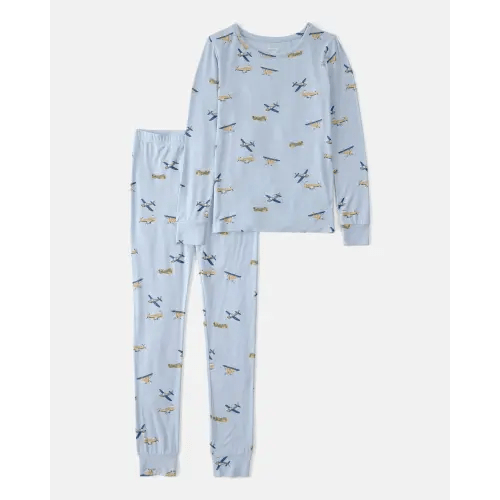 Boys Plane PurelySoft 2-Piece Pajama Set - Blue | Carter's