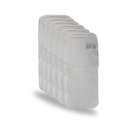 Reusable Organic Cotton and Hemp Cloth Diaper Inserts, One-Size, 4 Layer, Quick Absorbing, for Pocket Diapers and Covers