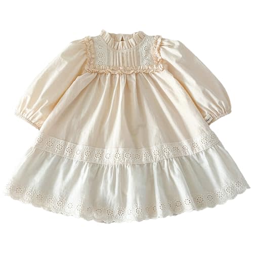 Spring - Summer Baby Toddler Long - Sleeve Princess Dress with Exquisite Lace Collar and Embroidery - Cute and Stylish Outfit