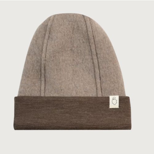 Baby merino wool fleece hat in Nordic soil
