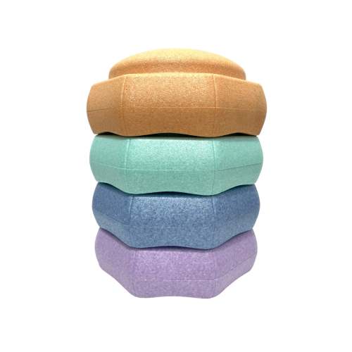 6 Pieces Pastel Rainbow Stepping Stones Set