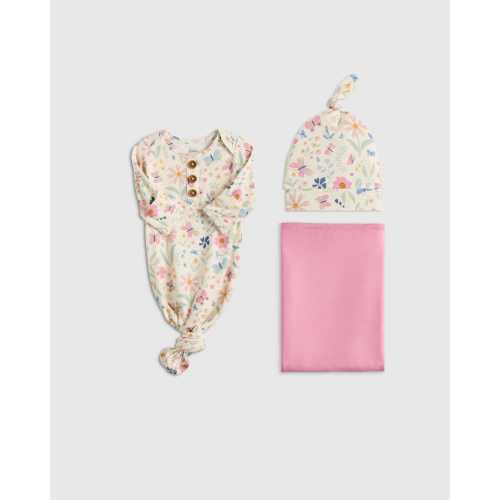 Bamboo Gown, Hat & Swaddle Set