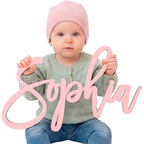 Wooden Name Signs for Nursery Custom Baby Name Sign for Wall Name Signs Personalized Custom Name Sign for Nursery Name Wall Decor Personalized Name signs for Kids Room (Single Name Sign)