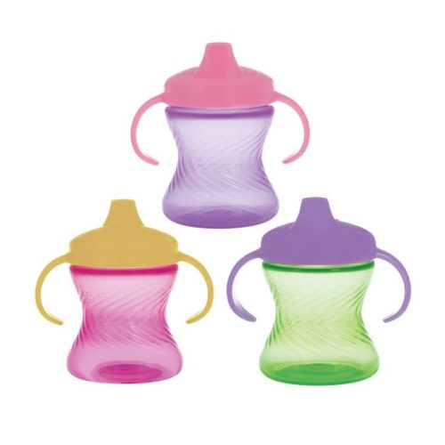 Nuby 8 fl oz 2 Handle Cup with No Spill Hard Spout - Girl