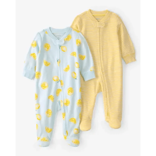 Baby Boy 2-Pack Lemon Sleep & Play Pajamas - Yellow/Blue | Carter's
