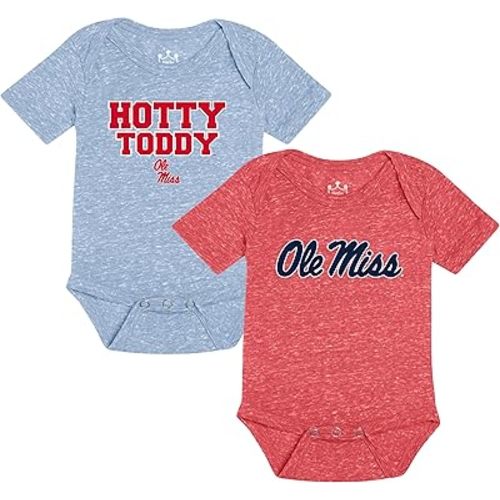Little King Short Sleeve NCAA Romper 2 Pack-Knobby Fabric-Knobby Fabric-Infant Sizes 0-3M 6M 12M 18M