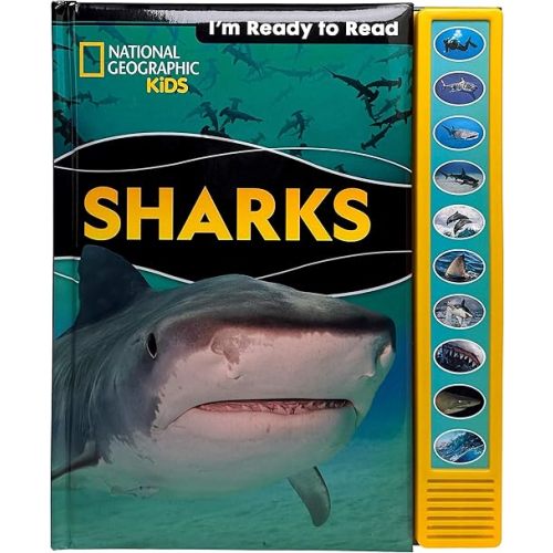 National Geographic Kids - Sharks - I'm Ready to Read Interactive Read-Along Sound Book - Great for Early Readers and Animal Lovers - PI Kids