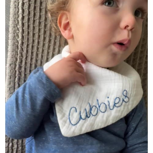 Chicago baseball baby bib | hand embroidered game day bib