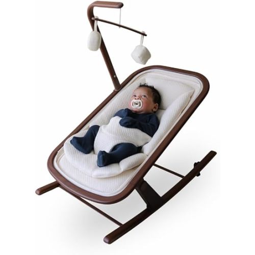 Snuggle Me® Baby Bouncer | 2 in 1 Infant Rocker | 2-Position Recline | Newborn to Toddler (Birth -20 lbs) | Newborn Insert & Toy Bar Included | JPMA/BSA Certified | Easy Wash Organic Cotton