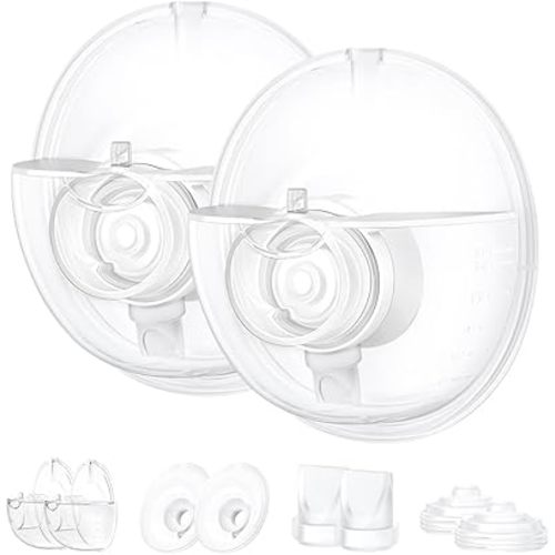 2 Full Set Collector Cup Compatible with Momcozy M5,Only for M5 Breast Pump Replacement Accessories with 24mm Flange, Collector Cup, Duckbill Valve, Diaphragm